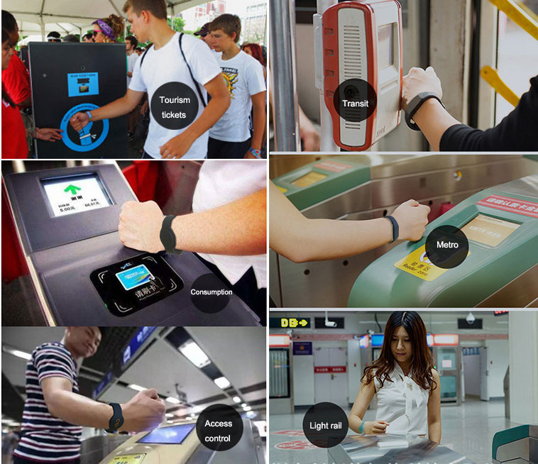 IC ID silicone wristbands application