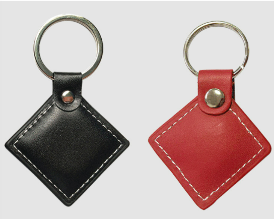 125khz 13.56mhz Leather Contactless Rfid Keychain