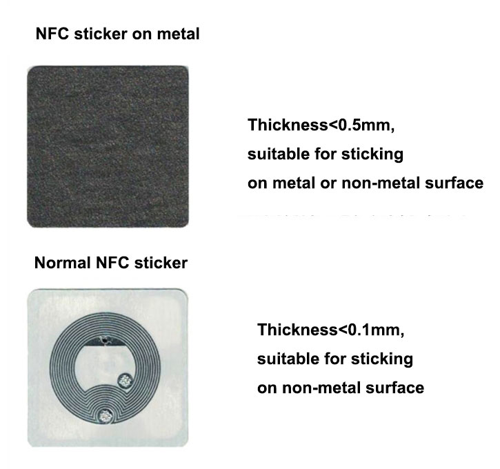 Nfc Stickers On Metal Surface 13.56mhz Rectangle 40*25mm